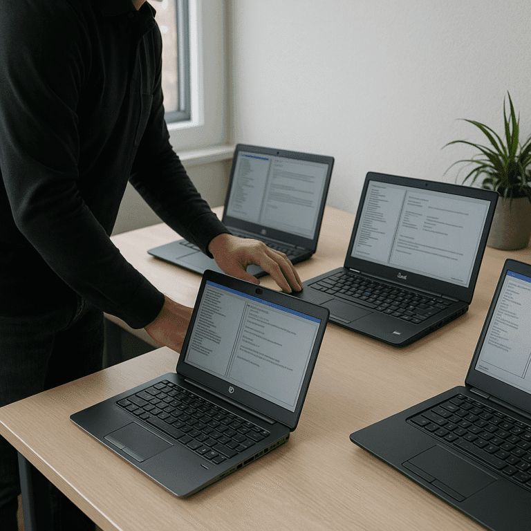 laptopconfiguratie door it technicus